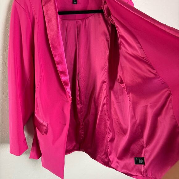 Torrid Pink Studio Refined Crepe Satin Lapel Blazer 2X 19173176 - Picture 7 of 16